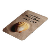 Beach Serenity Save the Date Premium Magnet (Linke Seite)