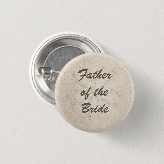 Beach Serenity Vater der Bride Button (Vorne & Hinten)