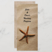 Beach Serenity Wedding Program Card Programm (Vorne/Hinten)