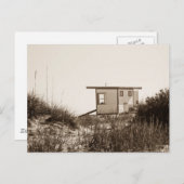 Beach Shack in Sepia Postkarte (Vorne/Hinten)