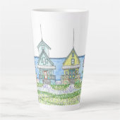 Beach Shack Life 1; Latte Tasse; groß Milchtasse (Vorderseite)