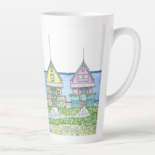 Beach Shack Life 1; Latte Tasse; groß Milchtasse (Rechts)