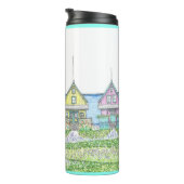 Beach Shack Life 1; Thermal Tumbler; Cyan Thermosbecher (Nach rechts gedreht)