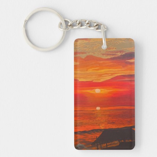 Beach Shack, Original von Gary Poling Schlüsselanhänger (Vorderseite)