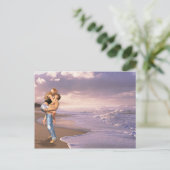 Beach She Said Yes copy Ankündigungspostkarte (Stehend Vorderseite)