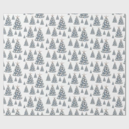 Beach Shell Christmas Tree Pattern Geschenkpapier (Flach)