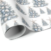 Beach Shell Christmas Tree Pattern Geschenkpapier (Rolleneckpunkt)