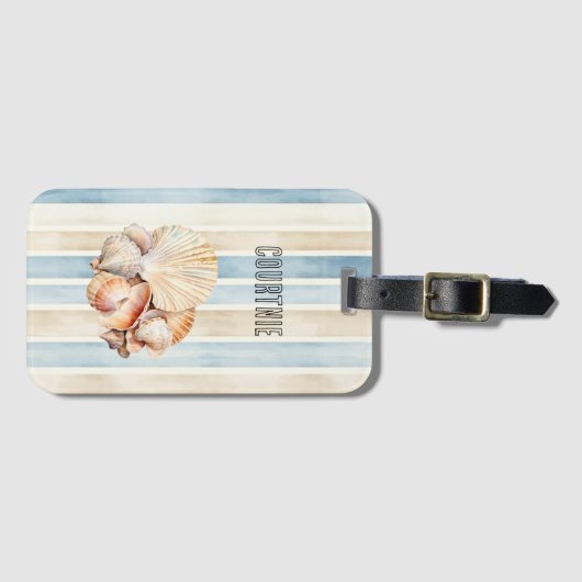 Beach Shells Gepäckanhänger (Vorderseite (Horizontal))