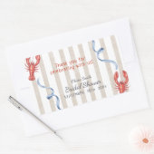 beach She's a Catch Bridal Shower Thank You Rechteckiger Aufkleber (Umschlag)