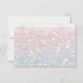 Beach Shimmer Pink Ocean Water RSVP Karte (Rückseite)