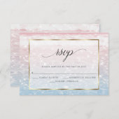 Beach Shimmer Pink Ocean Water RSVP Karte (Vorne/Hinten)