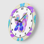 Beach Shoes Tropical Wall Clock Große Wanduhr (Winkel)