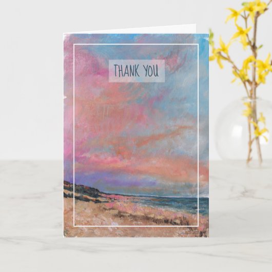 Beach Shore Art Karte (Gelbe Blume)