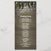 Beach Shore Palm Tree Rustikale Hochzeitsprogramme Programm (Rückseite)