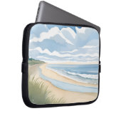 Beach Shore Walk | Coastal Ocean Watercolor Laptopschutzhülle (Vorne Rechts)