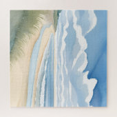 Beach Shore Walk | Coastal Ocean Watercolor Puzzle (Horizontal)