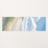 Beach Shore Walk | Coastal Ocean Watercolor Yogamatte (Rückseite (Horizontal))