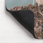 Beach Shorebird mit GreenOcean-Hintergrund Mousepad (Ecke)