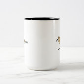 Beach Shorebird Sandpione Bird Art Zweifarbige Tasse (Mittel)