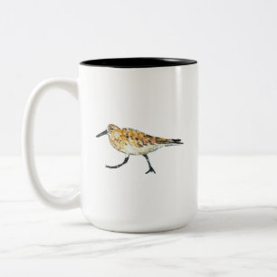 Beach Shorebird Sandpione Bird Art Zweifarbige Tasse