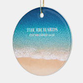 Beach Shoreline Custom Name Keramik Ornament (Links)