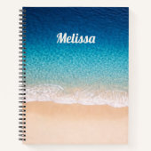 Beach Shoreline Custom Name Notizblock (Vorderseite)