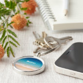 Beach Shoreline Custom Name Schlüsselanhänger (Seite)