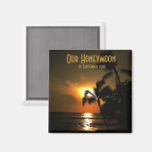 Beach Shoreline Sunset Magnet (Vorderseite/Rückseite)