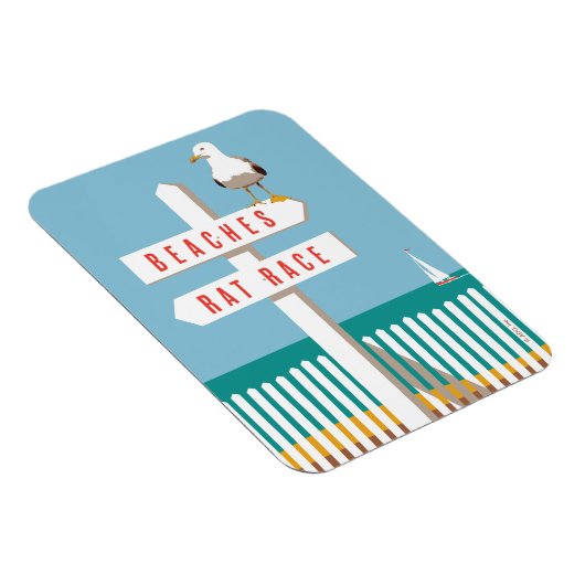 Beach Sign Post Magnet (Rechte Seite)