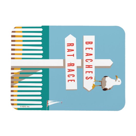 Beach Sign Post Magnet (Horizontal)