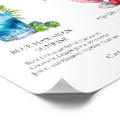 Beach Signature Mocktails Sommermenü Poster (Ecke)