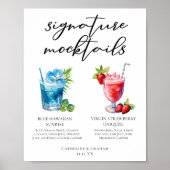 Beach Signature Mocktails Sommermenü Poster (Vorne)