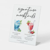 Beach Signature Mocktails Sommermenü Sockelschild (Vorderseite)