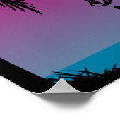 Beach Silhouette Life ist besser am Strand Poster (Ecke)