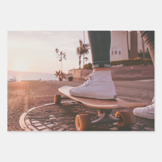 Beach Skaten Geschenkpapier Set (Vorderseite)