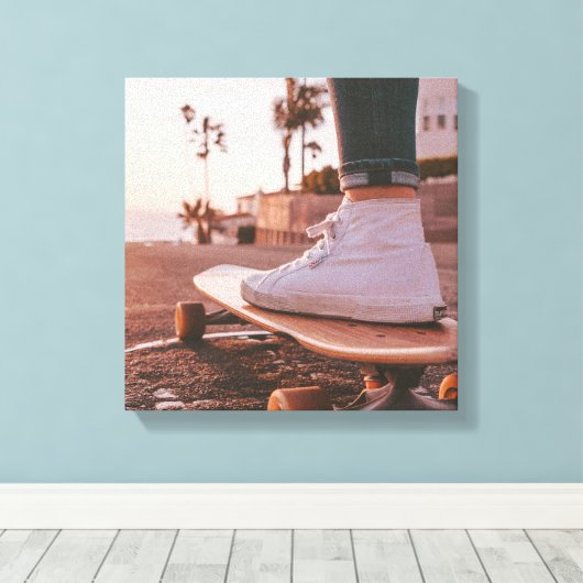 Beach Skaten Leinwanddruck (Insitu (Holzboden))