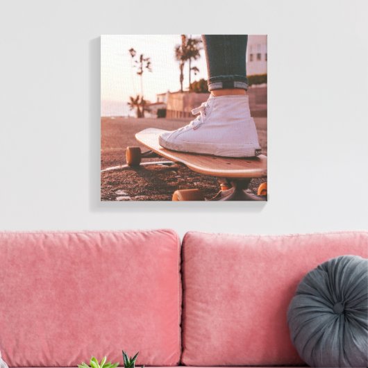 Beach Skaten Leinwanddruck (Insitu (Wohnzimmer))