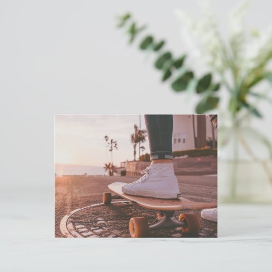 Beach Skaten Postkarte (Stehend Vorderseite)