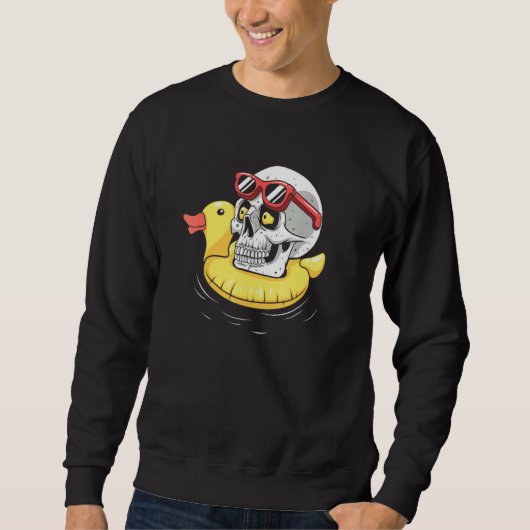 Beach Skull Summer Goth Sweatshirt (Vorderseite)