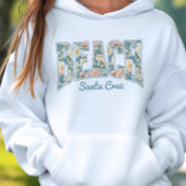 BEACH Skyline Blauer Retoralflor T-Shirt