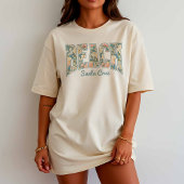 BEACH Skyline Blauer Retoralflor T-Shirt