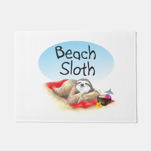 Beach Sloth Door Mat Fußmatte (Vorderseite)