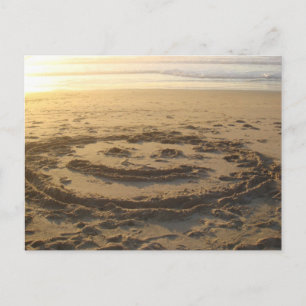 Beach Smile Sunset Postkarte