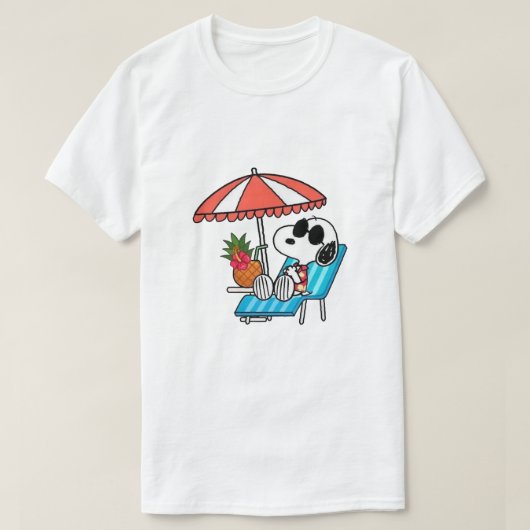 Beach Snoopy Sommerurlaub T-Shirt (Design vorne)