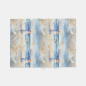 Beach Snowman Fleecedecke (Vorderseite (Horizontal))