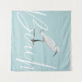 Beach Snowy Egret Wandteppich (Vorderseite (Horizontal))
