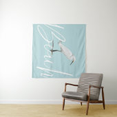 Beach Snowy Egret Wandteppich (Beispiel (Horizontal))