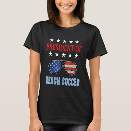 Beach Soccer Accessoires Usa Flag Beach Sprichwort T-Shirt (Vorderseite)