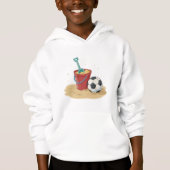 Beach Soccer Bucket and Ball in the Sand Hoodie (Vorderseite)