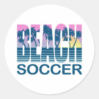 Beach Soccer Runder Aufkleber